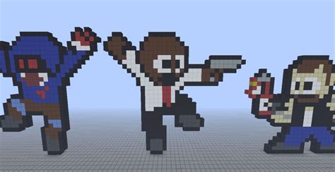 Left 4 Dead Characters Pixel Art Minecraft Map