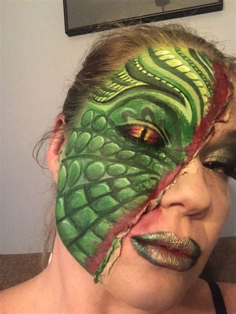 Lizard Halloween Makeup Face Make Up Makeup Halloween Face Makeup