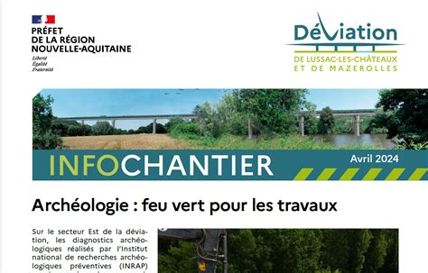 Troisième lettre InfoChantiers de la déviation de Lussac les Châteaux