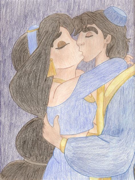 Aladdin and Jasmine Kiss by stehfeee on DeviantArt