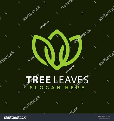 Tree Leaves Logo Design Vector Illustration Stock Vector Royalty Free