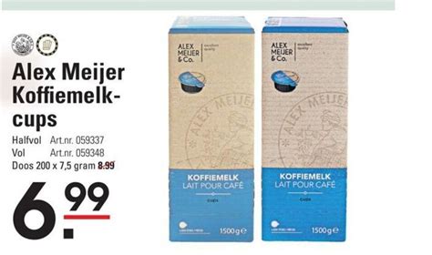 Alex Meijer Koffiemelk Cups Aanbieding Bij Sligro