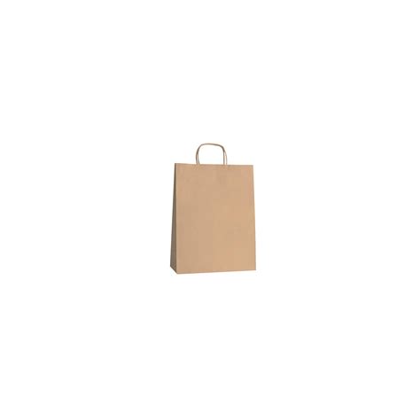 Sac Avec Poign Es Torsad Es En Papier Kraft Brun X Cm Pcs