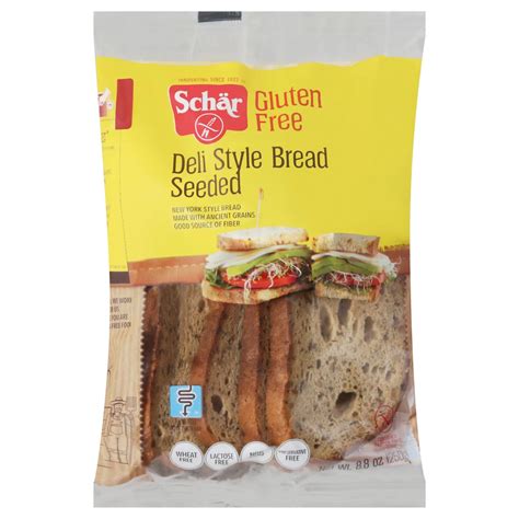 Schar Gluten Free Deli Style Seeded Sourdough Bread Shop Bagels At H E B