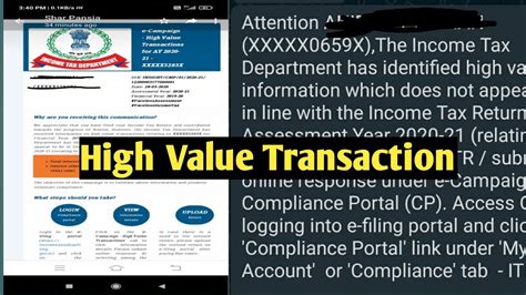 How To Respond High Value Transaction Notice Of Income Tax Department