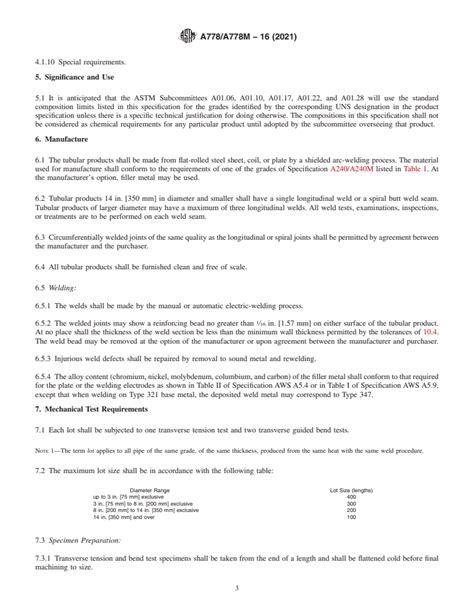 Astm A A M Standard Specification For Welded