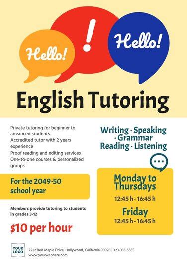 Tutoring Flyer Templates To Edit Online