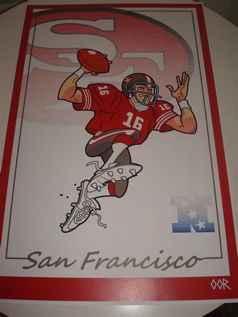 San Francisco 49ers Vtg. QB Montana poster print