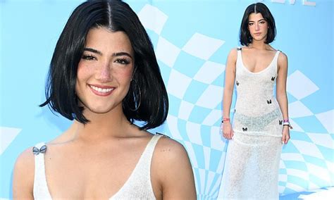 Charli Damelio Ditches Bra As She Rocks Black Panties Under Sheer White Dress While Avoiding