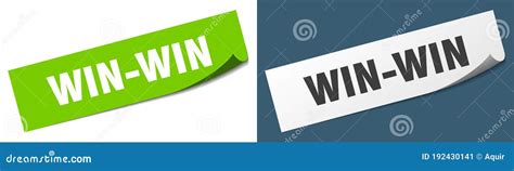 Win Win Sticker Win Win Sign Set Stock Vector Illustration Of Winner