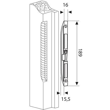 G Che Centrale Encastrable Pour Porte D Entr E Bois Gauche
