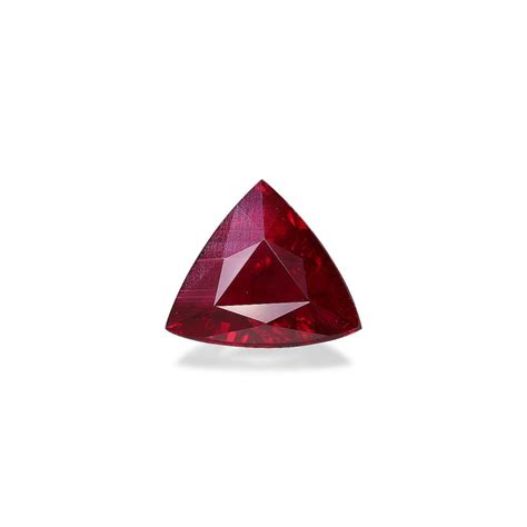 Rubis Du Mozambique Taille Trilliant Rouge 4 08 Carats