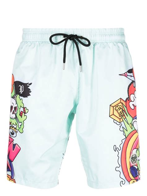 Philipp Plein Skull Gang Swim Shorts Farfetch