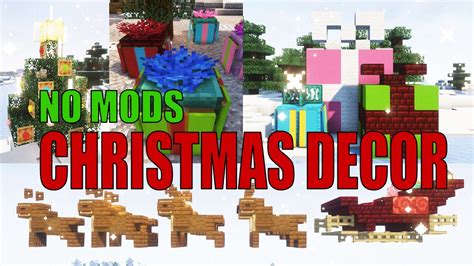 Minecraft Christmas Decorations Tutorial No Mods You