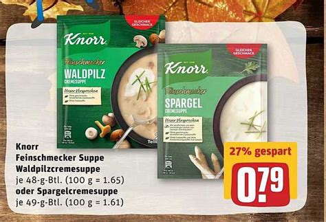 Knorr Feinschmecker Suppe Waldpilzcremesuppe Oder Spargelcremesuppe