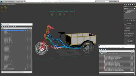 Commercial Grade Electric Trike With Truck Bed Rigged D Model