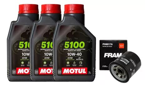 Kit Troca Oleo E Filtro Kawasaki Versys 300 Motul 5100 10w40 Frete grátis