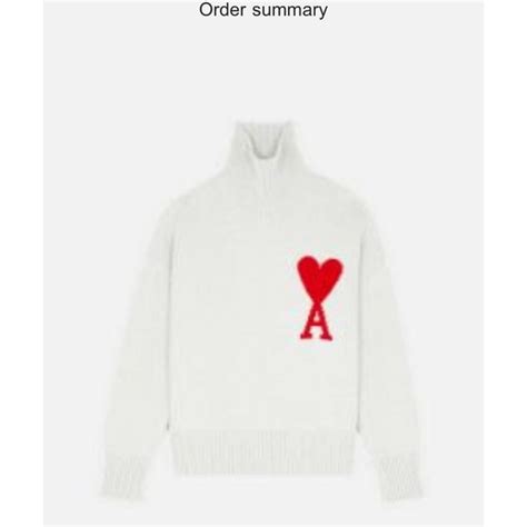 Ami Alexandre Mattiussi Sweaters Ami De Coeur Oversize Funnel Neck