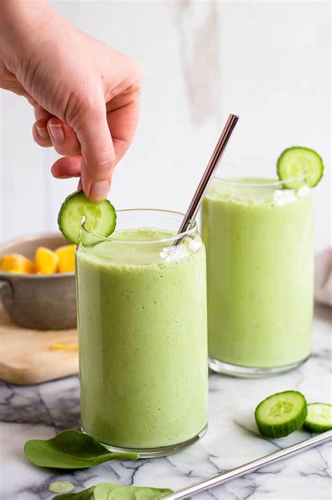 5 Minute Cucumber Pineapple Mango Smoothie The Natural Nurturer