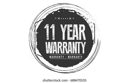 11 Year Warranty Vintage Grunge Rubber Stock Vector Royalty Free