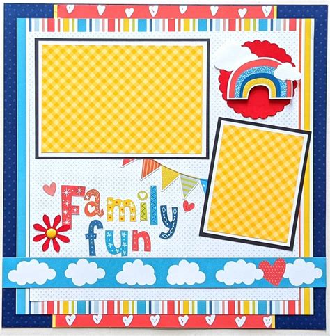 Family Scrapbook Page Family Activities Premade Scrapbook - Etsy | Summer scrapbook layouts ...