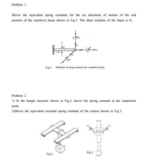 Derive The Equivalent Spring Constants For The Six