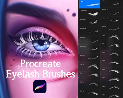 Procreate Brushset Includes 22 Eyelash Stamps 1 Brush For Drawing