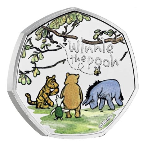 2022 Winnie The Pooh And Friends Coloured 50p BU CrawleyCoins