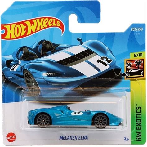 Игрушечная машинка Hot Wheels McLaren Elva Burton Blue базовая коллекция г