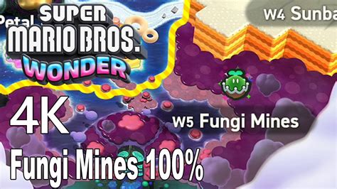 Super Mario Bros Wonder Fungi Mines 100 Gameplay Walkthrough 4k Youtube