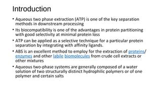 Aqueous Two Phase Extraction PPT