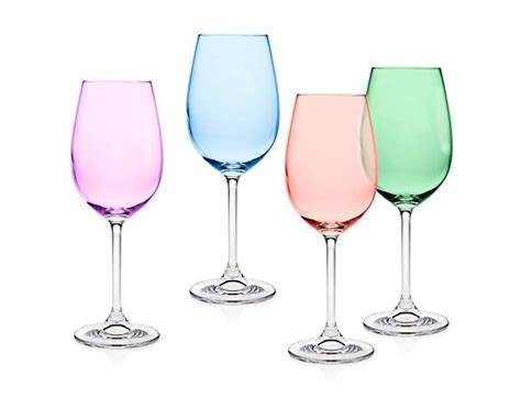 Godinger European Made Meridian Colored S 4 20oz Goblets Wine Glasses Wine Glass