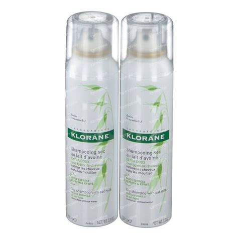 Klorane Ultra Gentle Dry Shampoo With Oat Milk Duo X Ml Spray