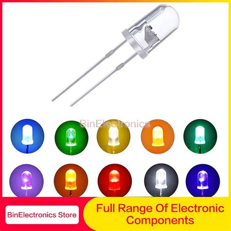 Pcs Mm Dip White Green Red Blue Yellow Light Emitting Diode