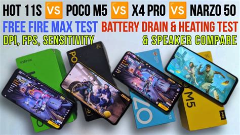 Narzo Poco M X Pro Infinix Hot S Free Fire Test Drain