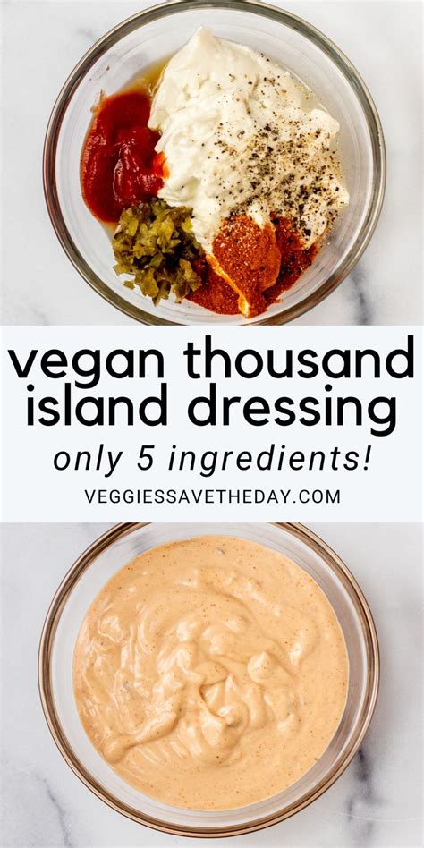 Vegan Thousand Island Dressing In 2024 Vegan Sauce Recipes Vegan Condiments Vegan Foods