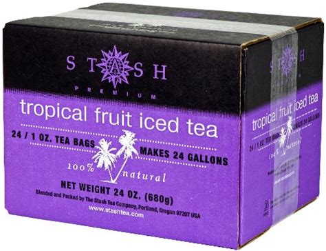 Stash Tea Tropical Fruit Iced Tea Caffeinated Non Gmo