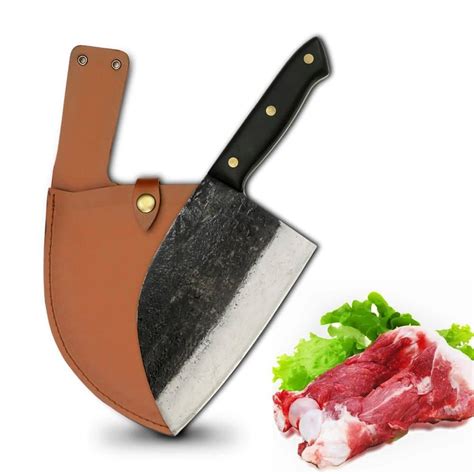 1080 High Carbon Steel Wooden Handle Serbian Chef Knife 7" LKSPK10016 ...