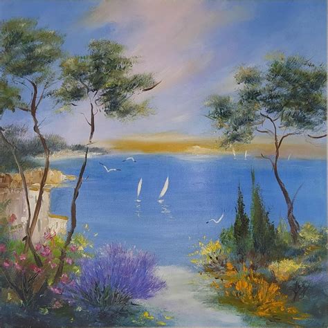 Peinture Vers St Tropez par Lyn Carré d artistes Peinture Peinture