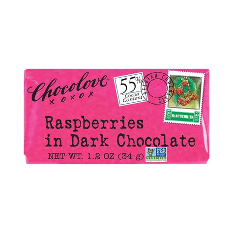 Chocolove Mini Bars Raspberries In Dark Chocolate EURO USA