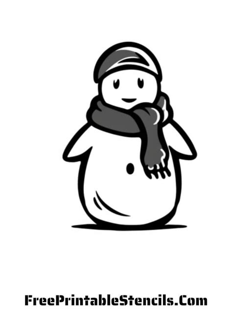 Free Printable Snowman Stencils and Silhouettes - Free Printable Stencils