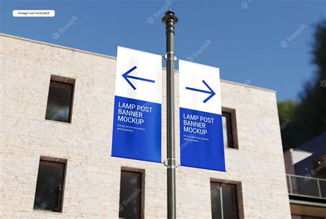 Premium Psd Lamp Post Banner Mockup