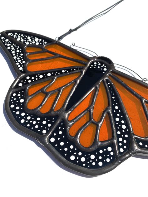 Monarch Butterfly Stained Glass Window Art, Spring, Nature, Home Decor ...