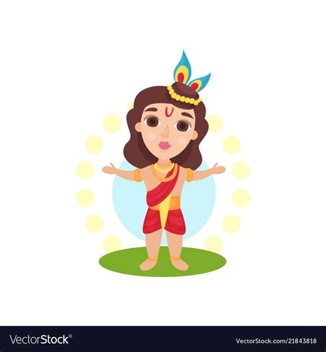 Indian hindu god cartoon Royalty Free Vector Image