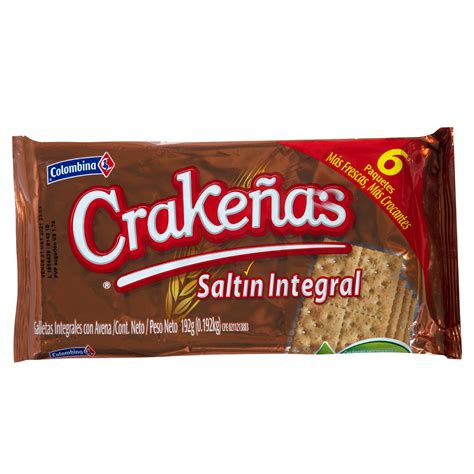 Pack 6 und Galleta Colombina Saltín Integral 192g 919624