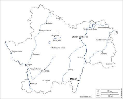 Sa Ne Et Loire Carte G Ographique Gratuite Carte G Ographique Muette