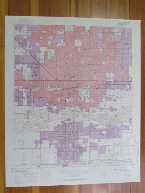 Phoenix Arizona 1968 Original Vintage USGS Topo Map EBay