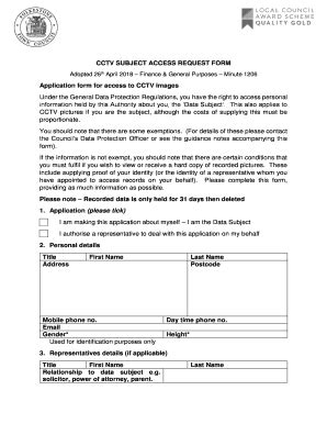 Fillable Online Application Form For Access To Cctv Images Fax Email