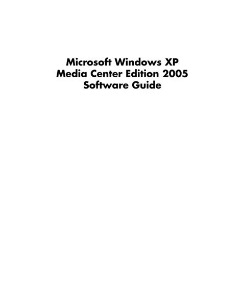 Pdf Microsoft Windows Xp Media Center Edition 2005 H10032 · Editing