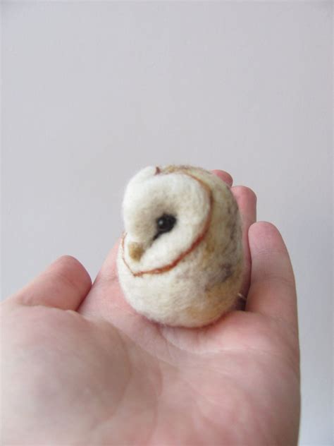 Needle Felted Barn Owl By Handmadebynovember On Etsy Needle Felted